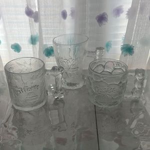 Set of 3 Vintage Flintstones Mcdonnald Glasses